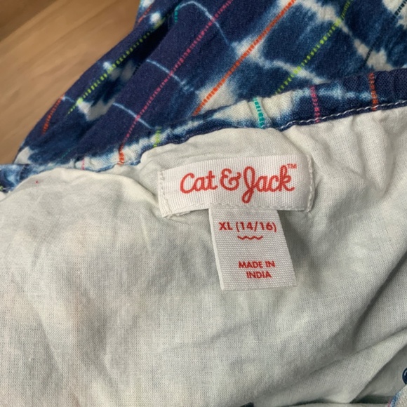 Cat & Jack Tie Dye Dress with Stripes Size XL (14/16) - Picture 6 of 7